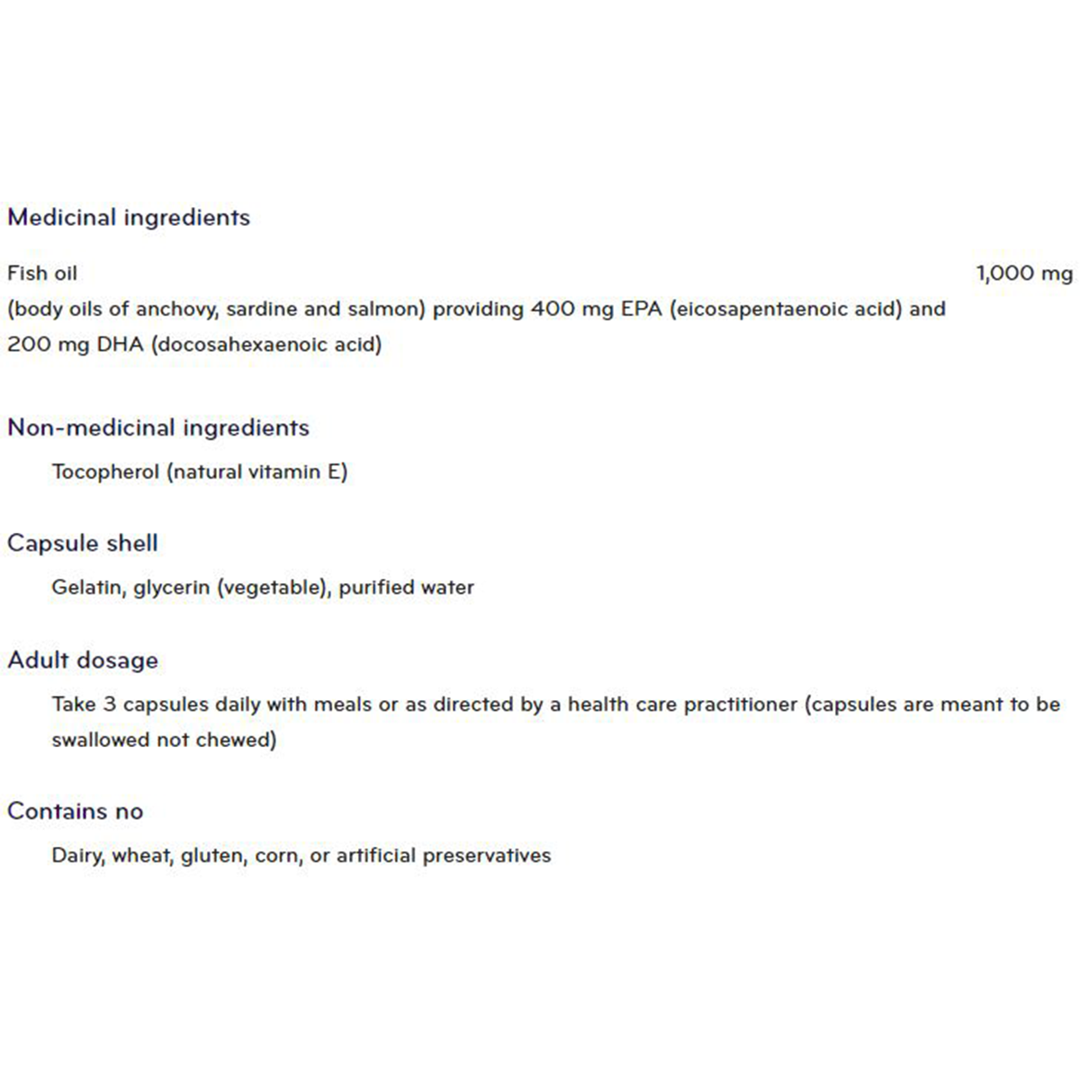 Sisu Omega 3 1000mg Softgels