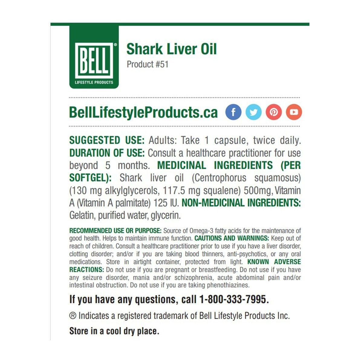 Bell Shark Liver Oil Softgels