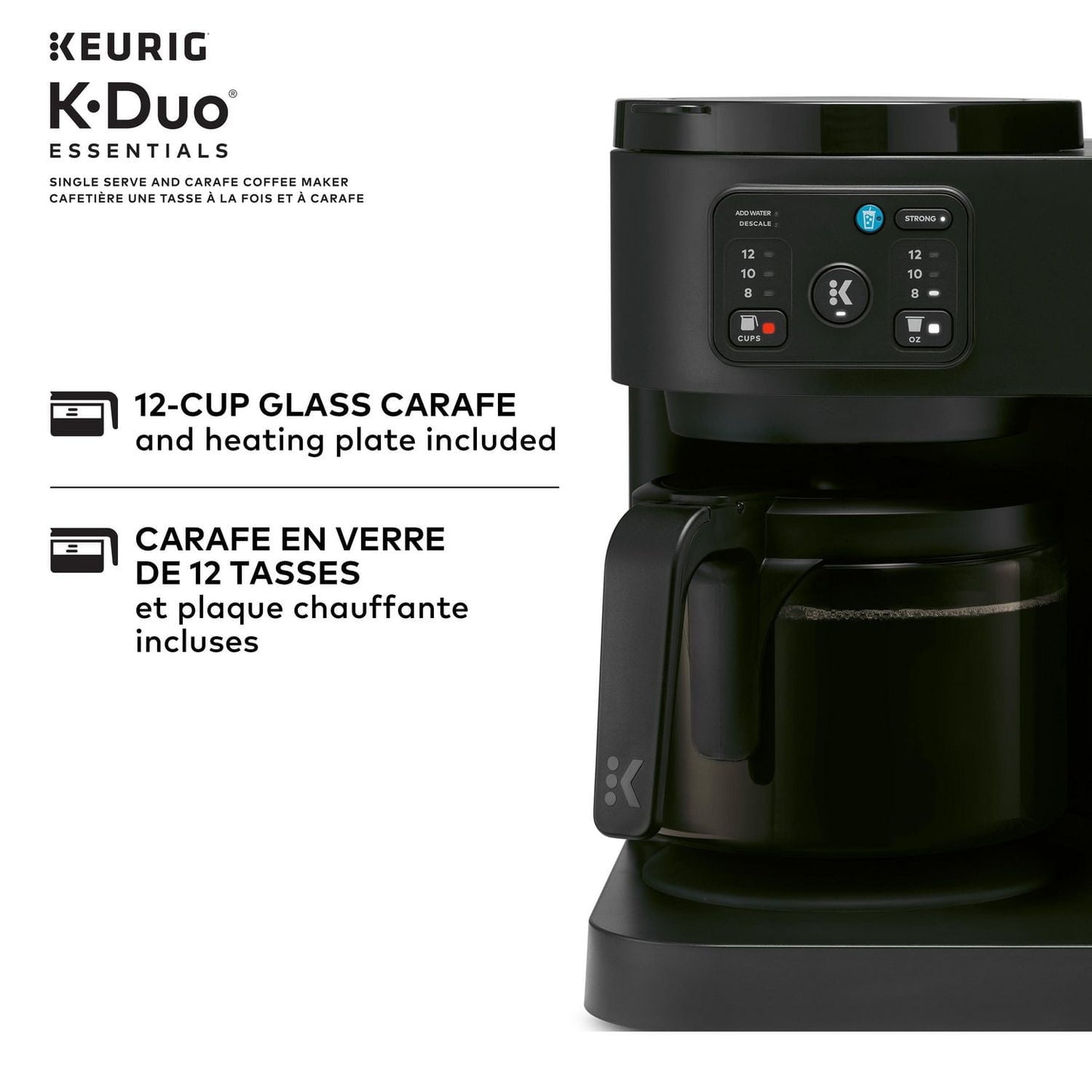 Keurig K-Duo Essentials Hot & Iced Single Serve & Carafe Coffee Maker