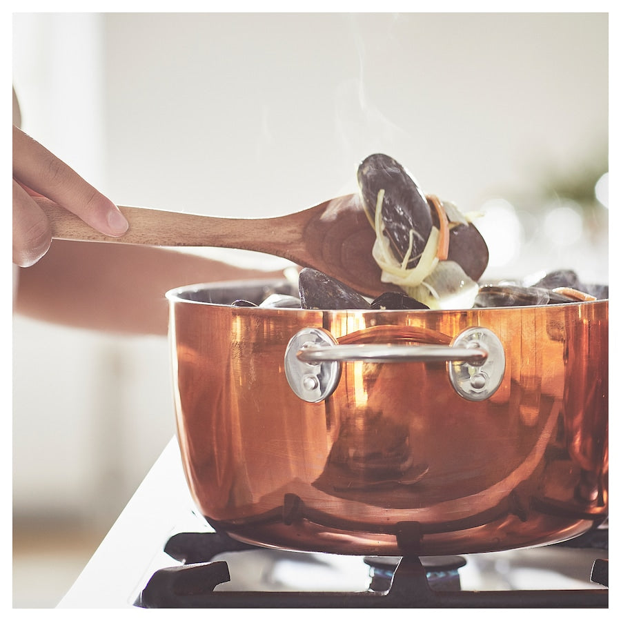 FINMAT Pot with lid, copper/stainless steel