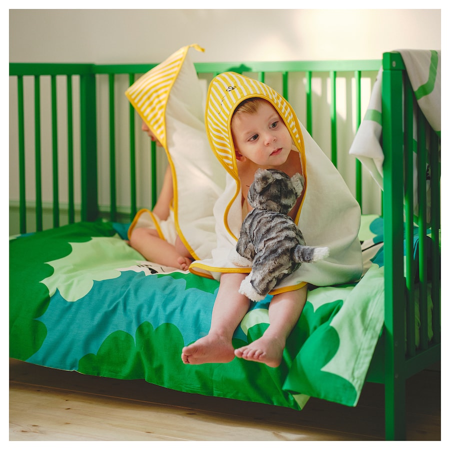 GRÖNFINK Baby towel with hood