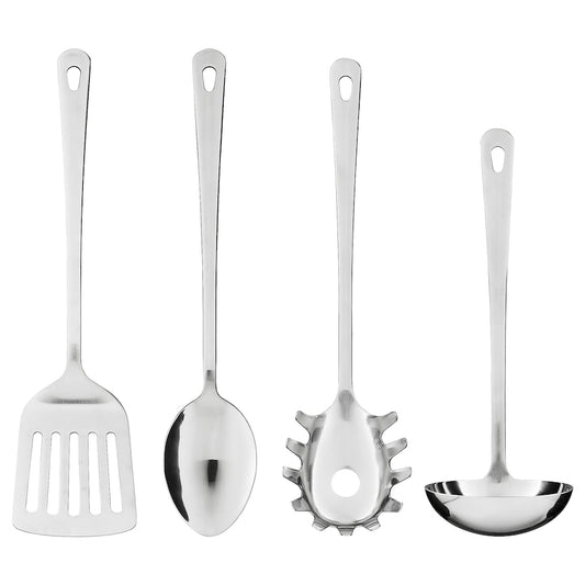 GRUNKA 4-piece kitchen utensil set, stainless steel