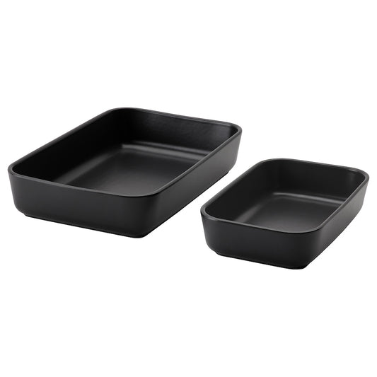 LYCKAD Oven/serving dish, dark gray