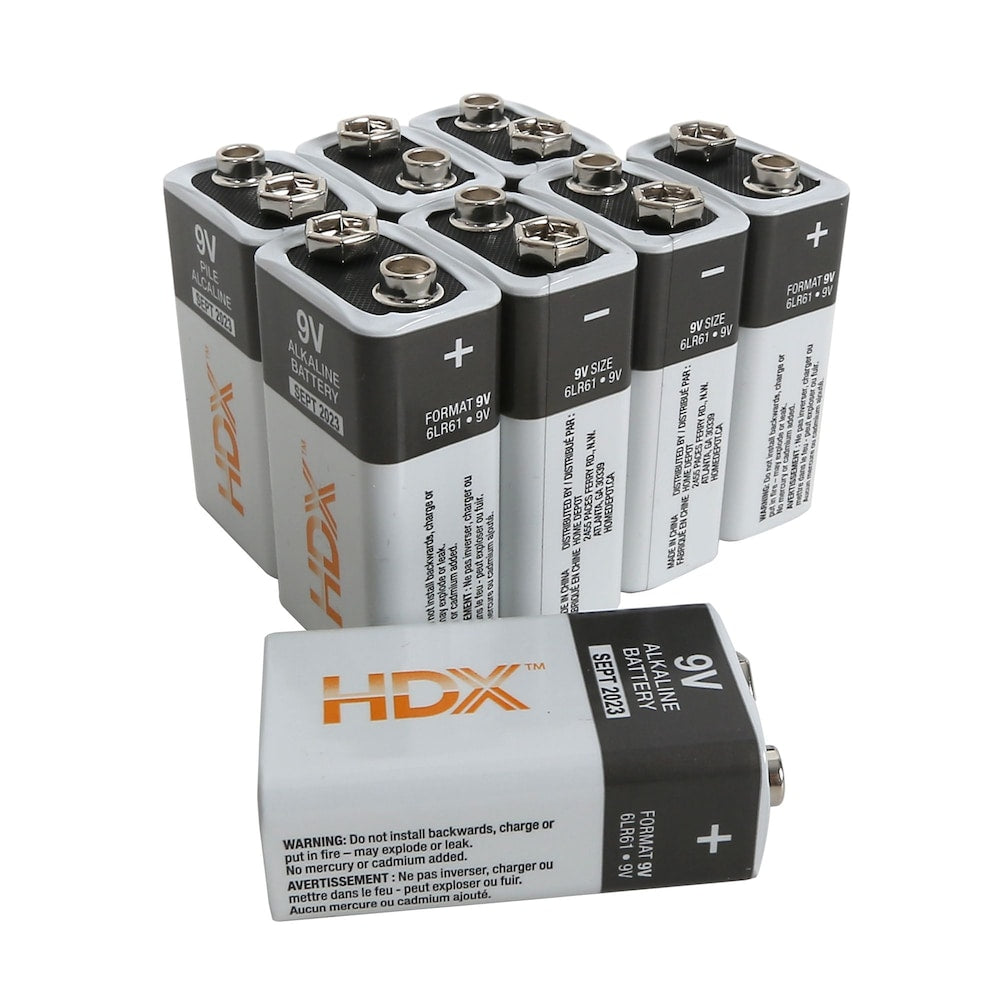 HDX 9V Alkaline Batteries