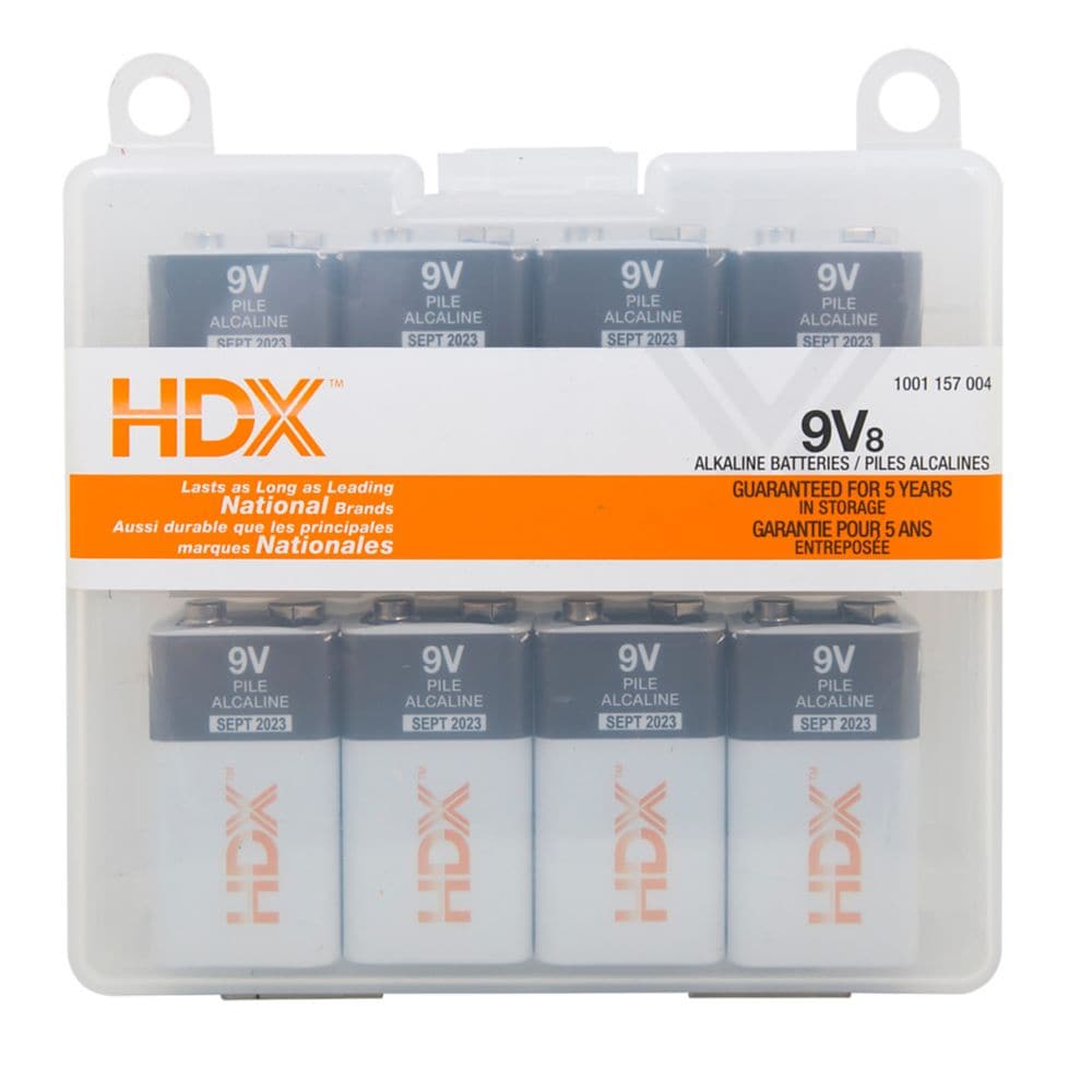 HDX 9V Alkaline Batteries