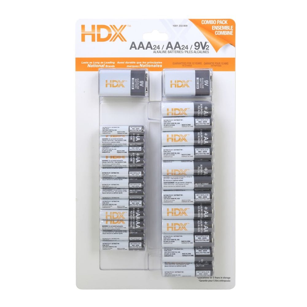 HDX Combo Pack Alkaline Batteries