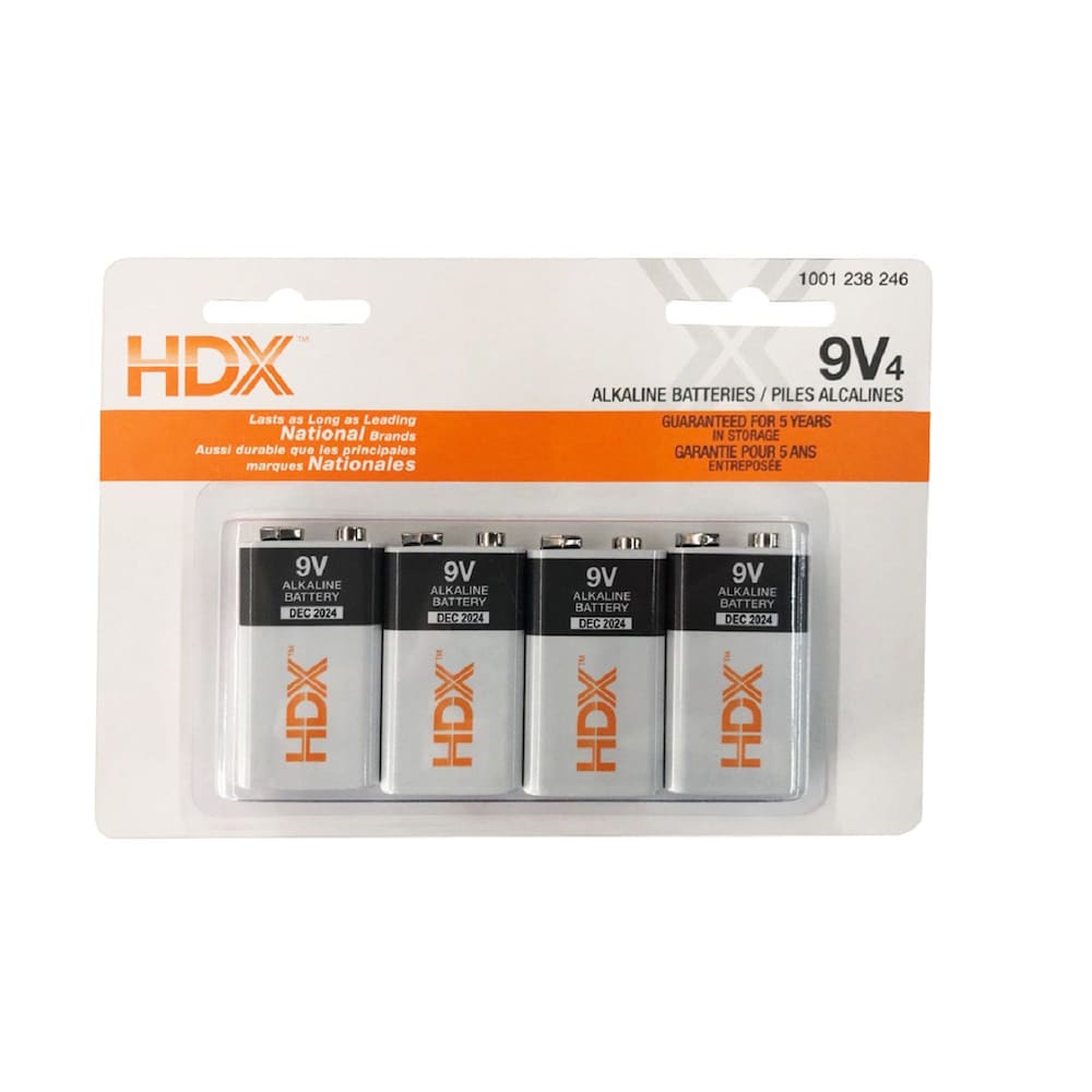 HDX 9V Alkaline Batteries