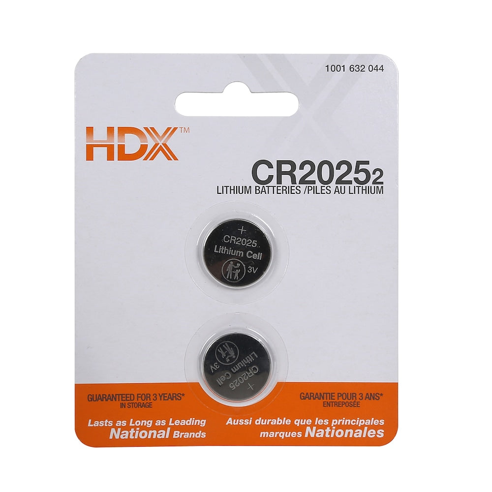 HDX CR2025 Lithium Batteries