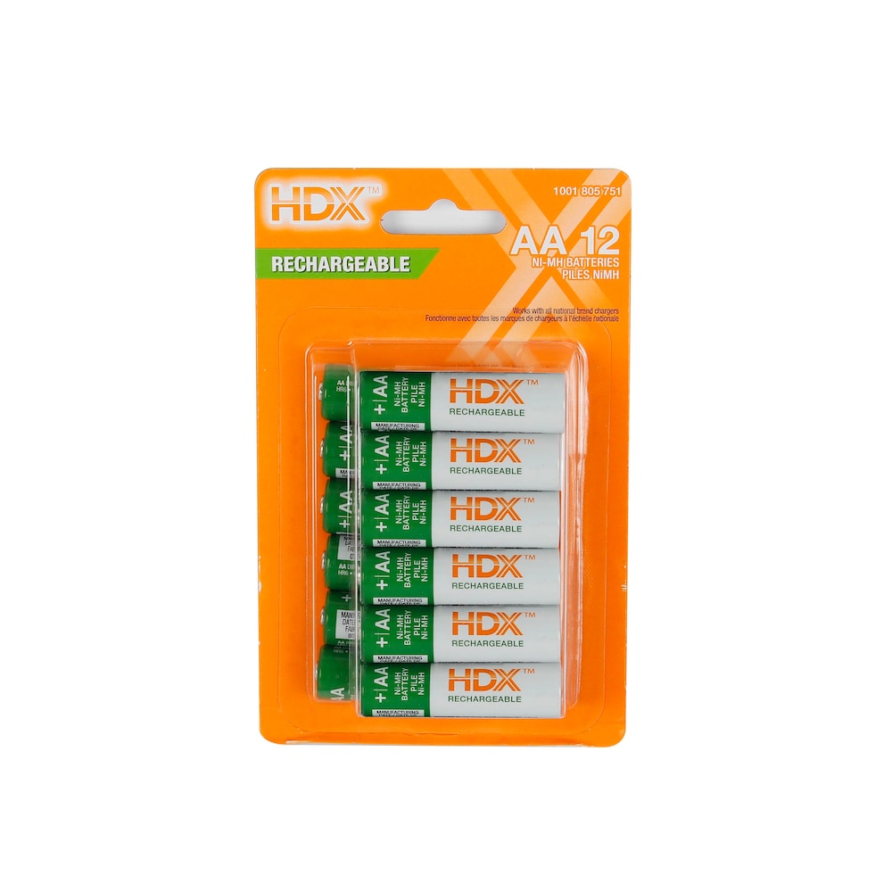 HDX Rechargeable AA Batteries