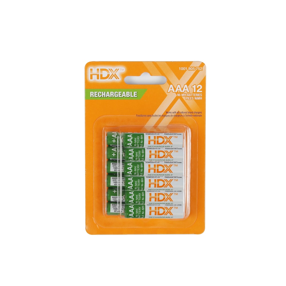 HDX Rechargeable AAA Batteries