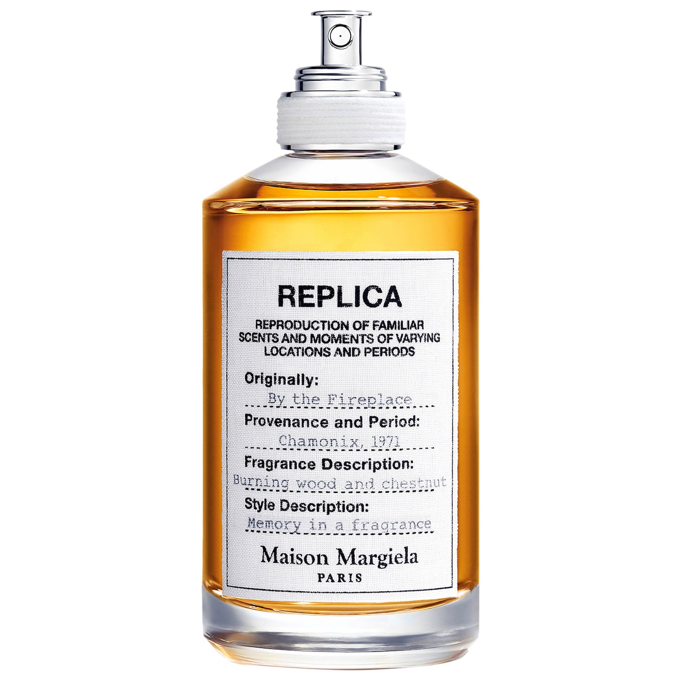 ‘REPLICA' By the Fireplace Eau de Toilette with Chestnut, Vanilla, and Clove Oil by Maison Margiela