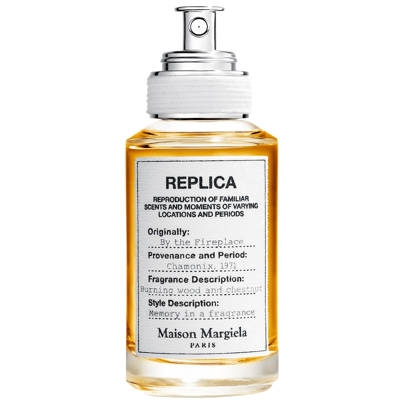 ‘REPLICA' By the Fireplace Eau de Toilette with Chestnut, Vanilla, and Clove Oil by Maison Margiela