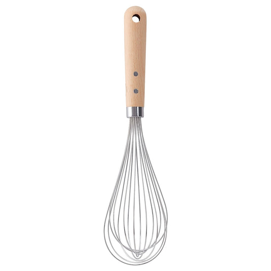 VARDAGEN Balloon whisk, stainless steel/beech