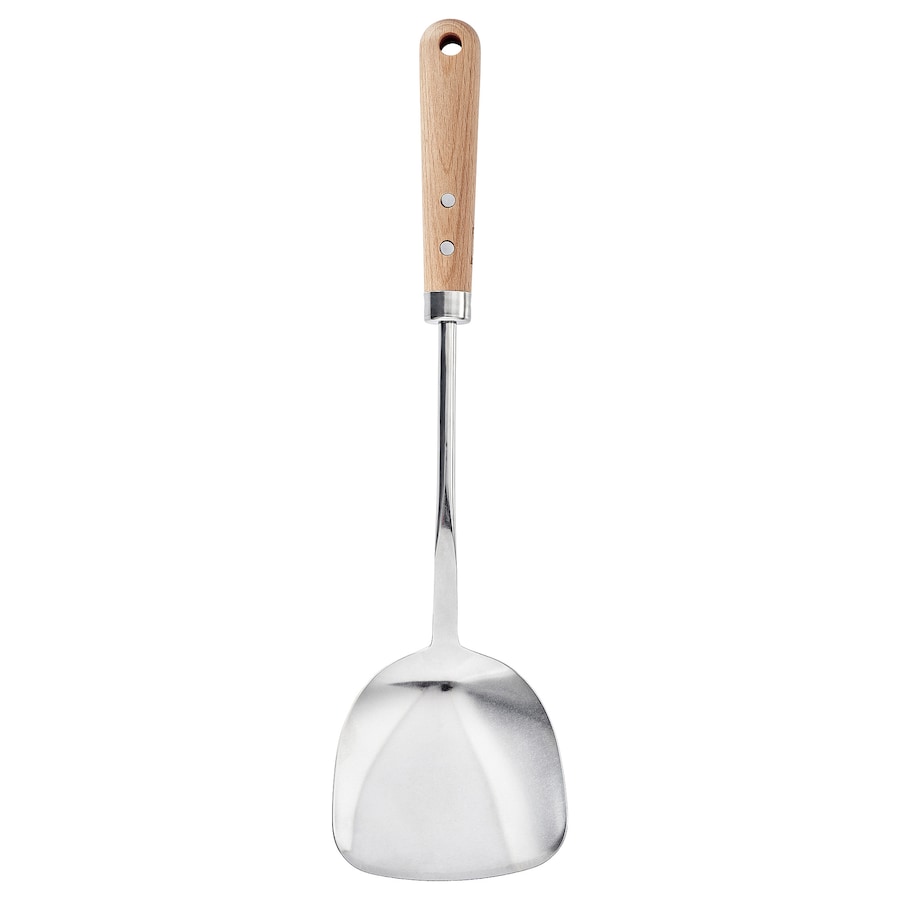 VARDAGEN Wok turner, stainless steel/beech